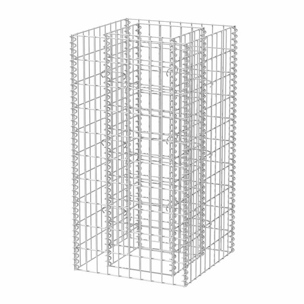 vidaXL Lit surélevé à gabion Acier 50x50x100 cm