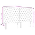 vidaXL Tête de Lit LED Bleue Foncée 80 cm Velours