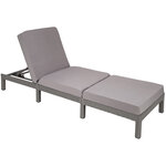 Tectake Bain de soleil SOFIA 5 positions - gris