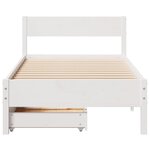 vidaXL Cadre de lit sans matelas blanc 90x190 cm bois de pin massif