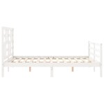 vidaXL Cadre de lit sans matelas blanc 160x200 cm bois massif