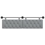 vidaXL Tête de lit suspendue Gris clair Tissu