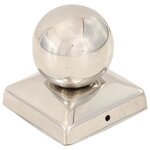 vidaXL Bouchons de poteau 6 Pièces Globe final Acier inoxydable 71x71 mm