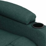vidaXL Fauteuil de massage Vert foncé Tissu