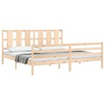 vidaXL Cadre de lit sans matelas 200x200 cm bois massif