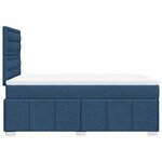 vidaXL Sommier à lattes de lit avec matelas Bleu 120x200 cm Tissu