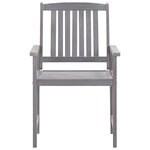 vidaXL Ensemble à manger d'extérieur 5 Pièces Gris Bois d'acacia solide