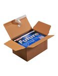 (lot 20 caisses) caisse à fond automatique et bande adhésive 160 x 130 x 70mm