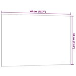 vidaXL Tableau noir magnétique mural Noir 40x30 cm Verre trempé