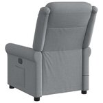 vidaXL Fauteuil de massage inclinable Gris clair Tissu