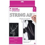 Coffret String Art - Tableau noir Cerf art filaire 30 x 22 cm