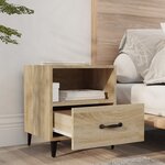 vidaXL Table de chevet Chêne sonoma Bois d'ingénierie