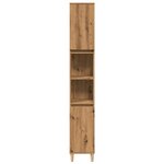 vidaXL Armoire de salle de bain chêne artisanal 30x30x190 cm