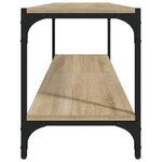 vidaXL Meuble TV Chêne sonoma 100x33x41 cm Bois d'ingénierie et acier