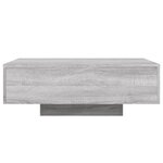 vidaXL Table basse avec lumières LED sonoma gris 85x55x31 cm