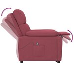 vidaXL Fauteuil inclinable électrique Rouge bordeaux Tissu