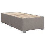 vidaXL Sommier à lattes de lit avec matelas Taupe 90x200 cm Tissu