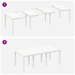 vidaXL Ensemble de salle à manger jardin 7 pièces blanc poly rotin