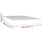 vidaXL Matelas de lit à ressorts ensachés fermeté moyenne Marron foncé 120x200x20 cm