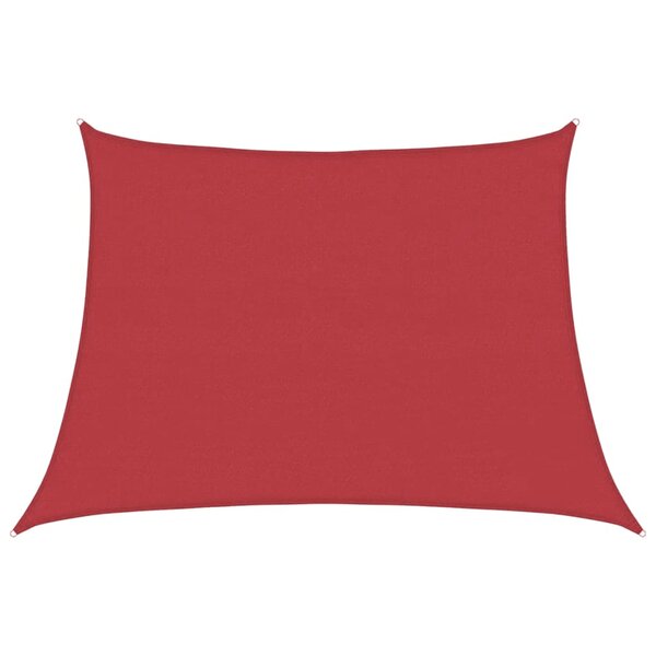 vidaXL Voile d'ombrage 160 g/m² Rouge 4/5x3 m PEHD