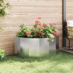 vidaXL Jardinière Argent 120 x 60 x 50 cm Acier inoxydable
