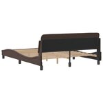 vidaXL Cadre de lit avec tête de lit Marron 160x200 cm Similicuir