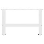 vidaXL Pieds de table basse Blanc 2 pièces 50 x (30-31) cm Acier