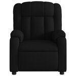vidaXL Fauteuil inclinable en tissu noir