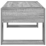 vidaXL Table basse Gris Sonoma 110 x 50 x 41 cm Bois d'ingénierie