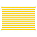 vidaXL Voile d'ombre Jaune et blanc 5 x 7 m 100   polyester Oxford