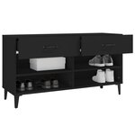 vidaXL Armoire à chaussures Noir 102x35x55 cm Bois d'ingénierie