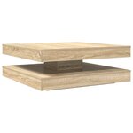 vidaXL Table basse rotative à 360 degrés chêne sonoma 90x90x34 5 cm