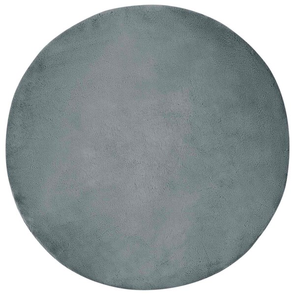 vidaXL Tapis en Fourrure Synthétique de Lapin Olite Anthracite Ø 80 cm