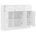 vidaXL Buffet blanc 91x28x75 cm bois d'ingénierie