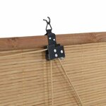 vidaXL Stores et Rideaux de fenêtre Autre Marron Clair Bambou