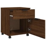 vidaXL Classeur mobile avec roues Chêne marron 45x38x54 cm Bois