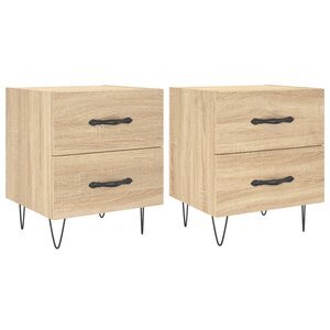 vidaXL Tables de chevet 2 Pièces chêne sonoma 40x35x47 5 cm