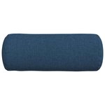vidaXL Coussins d'accent 2 Pièces Bleu Ø 15 x 40 cm tissu
