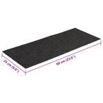 vidaXL Tapis d'escalier autocollants rectangulaire 15 Pièces 60x25 cm