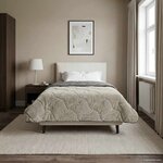 vidaXL Duvet d'hiver Matelassé Gris clair 135 x 200 cm