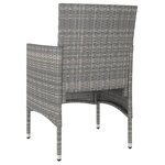 vidaXL Jeu de chaise et tabouret de jardin 4 Pièces Résine tressée Gris