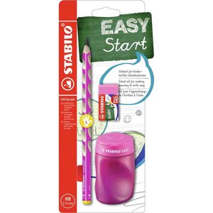 Kit pour écolier easygraph  pour gauchers  rose vif stabilo