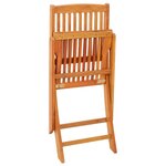 vidaXL Chaises de jardin pliables lot de 4 Bois d'eucalyptus massif