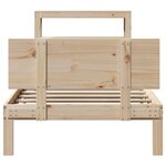 vidaXL Cadre de lit avec tête de lit 75x190 cm bois de pin massif
