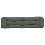 vidaXL Coussin de tête de lit gris foncé 200 cm tissu