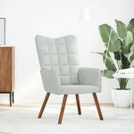 vidaXL Chaise de relaxation Gris clair Velours