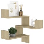 vidaXL Étagère d'angle murale Chêne Sonoma 40x40x50 cm bois ingénierie