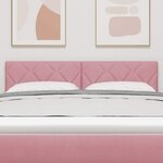 vidaXL Tête de lit LED avec tête de lit Rose 160 cm Cuir synthétique