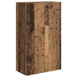 vidaXL Meuble TV mural Montage mural Bois Ancien 59 5 x 31 x 100 cm