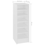 vidaXL Armoire à chaussures Blanc 31 5x35x90 cm Aggloméré